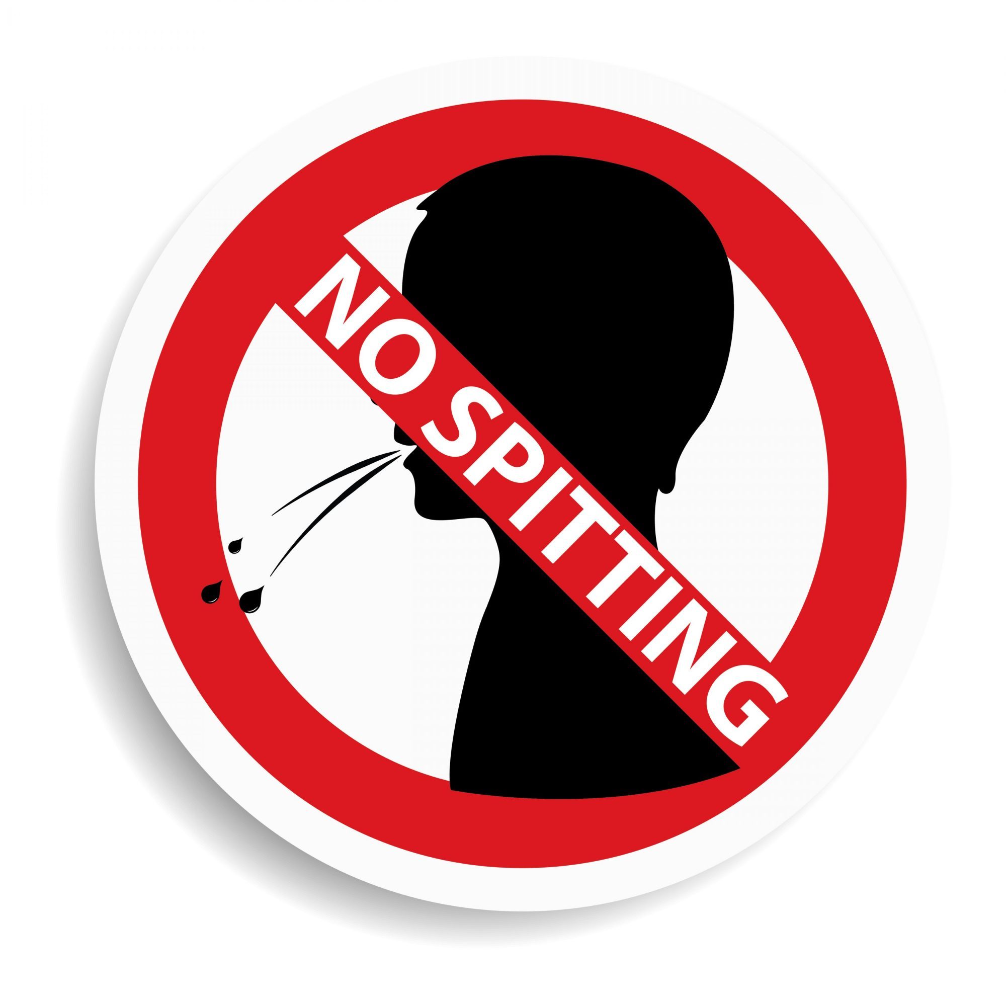 No spitting sign