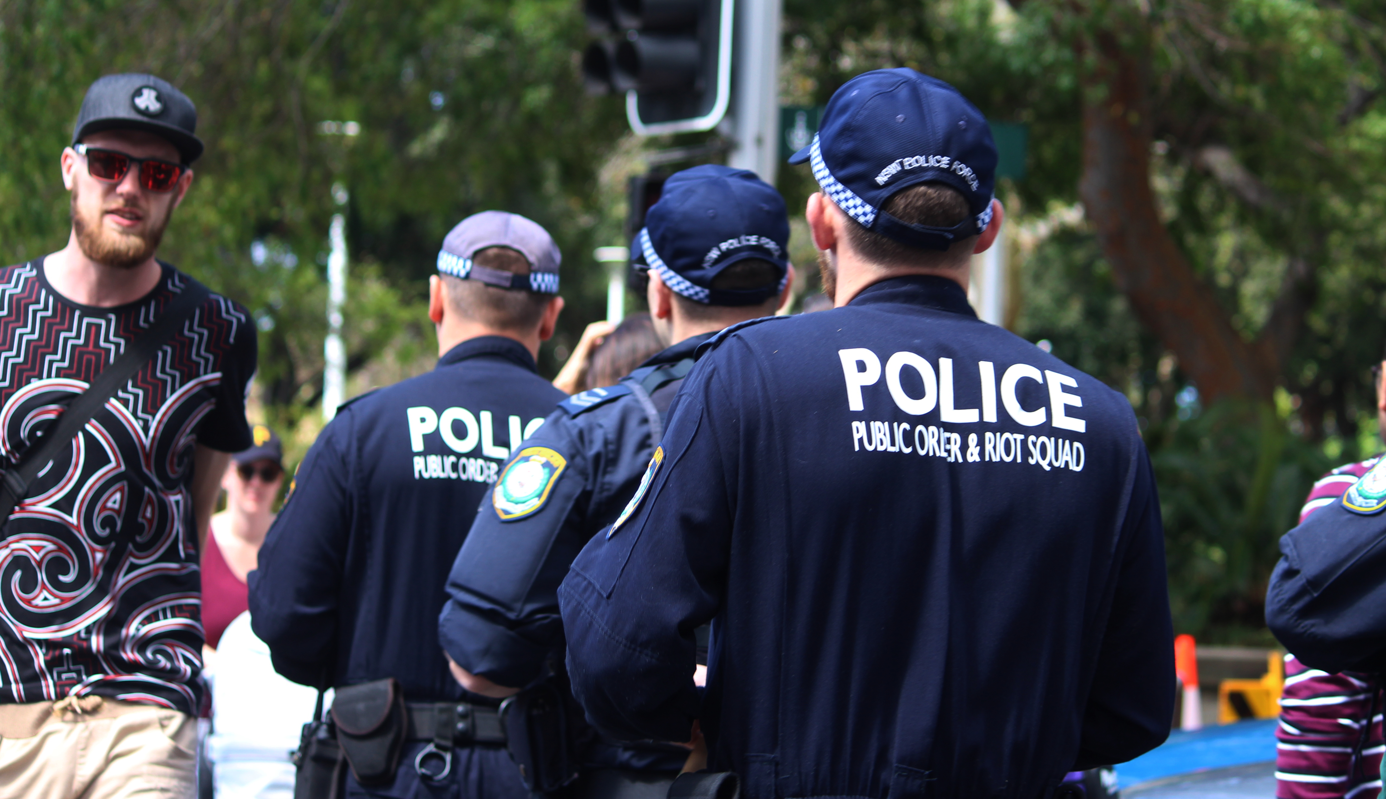 NSW riot squad police officers walking