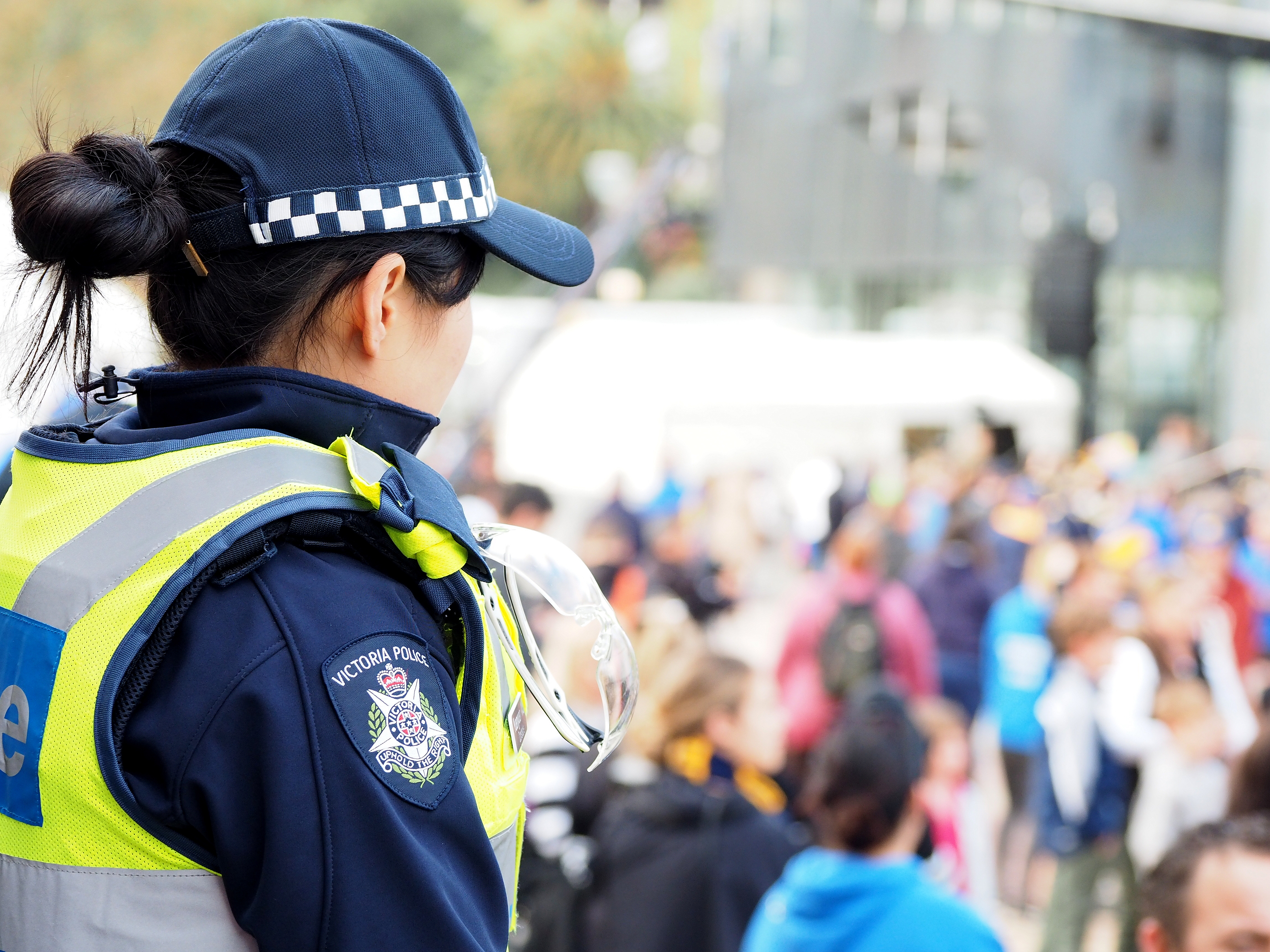 Victoria police officer standing.