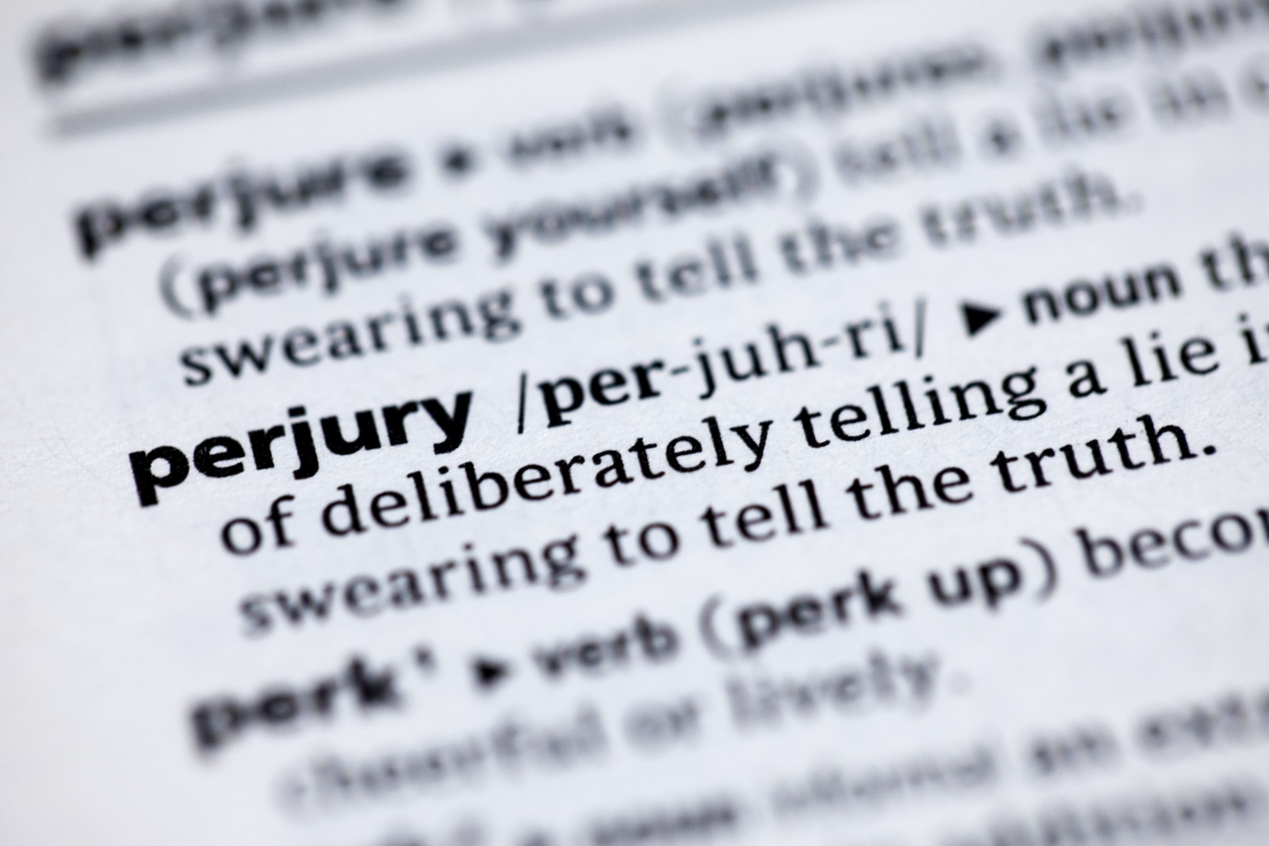 What is perjury in Australia?